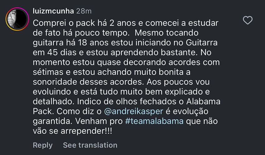 Relato real de aluno sobre o ensino de Mauricio Alabama — 9