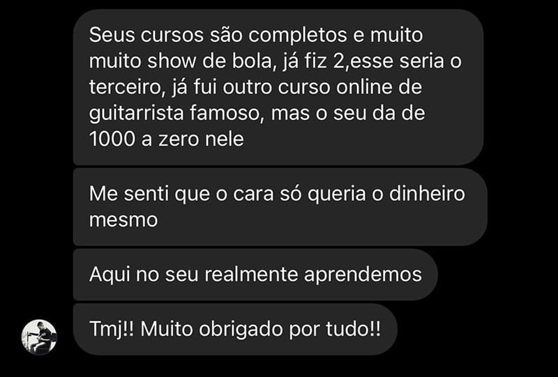 Relato real de aluno sobre o ensino de Mauricio Alabama — 12